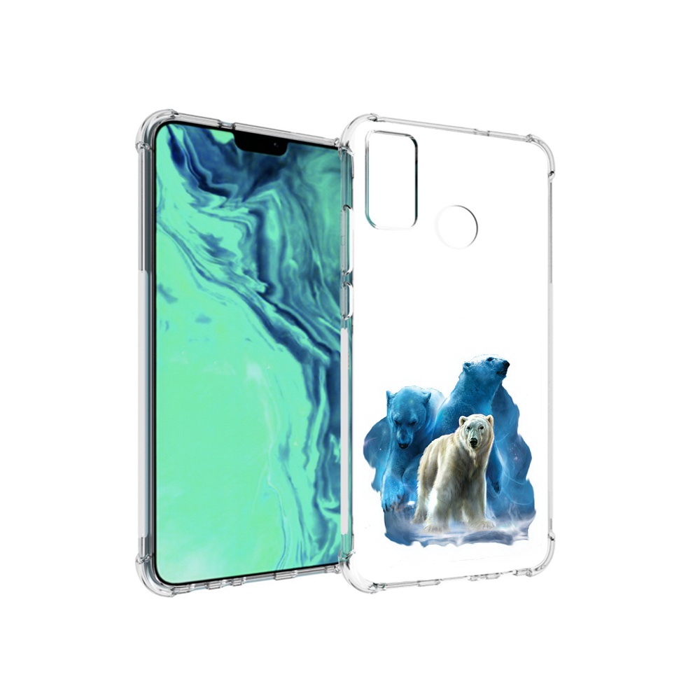 

Чехол MyPads Tocco для Huawei 9X Lite полярный медведь, Прозрачный, Tocco