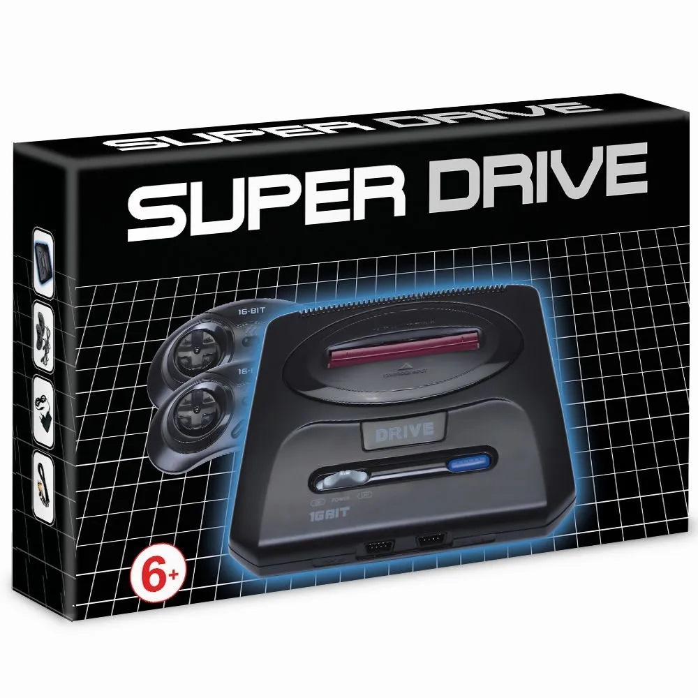 

Приставка 16bit Super Drive Classic для Sega, 166 игр, Черный, Classic