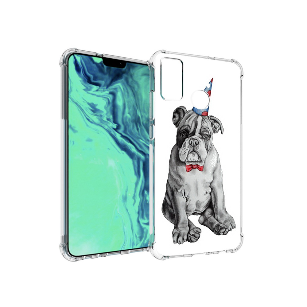 Чехол MyPads Tocco для Huawei 9X Lite праздничный щенок