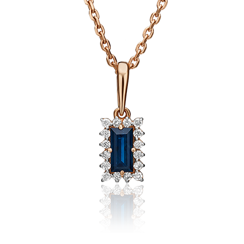 

Кулон из красного золота PLATINA jewelry 03-0529-00-105-1110-30, бриллиант/сапфир, 03-0529-00-105-1110-30