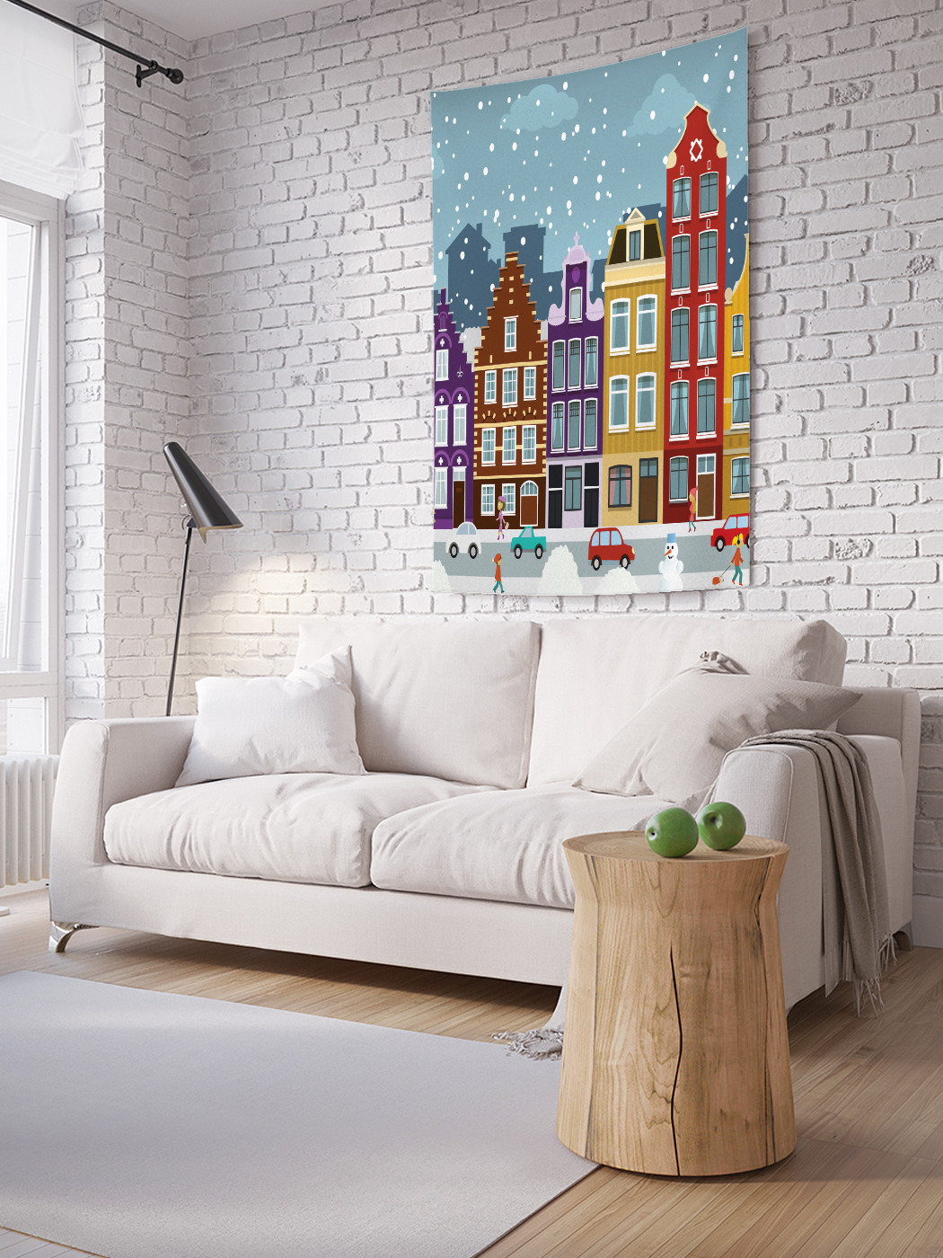 

Вертикальное фотопанно на стену JoyArty Голландский зимний город 150x200 см, Голландский зимний город