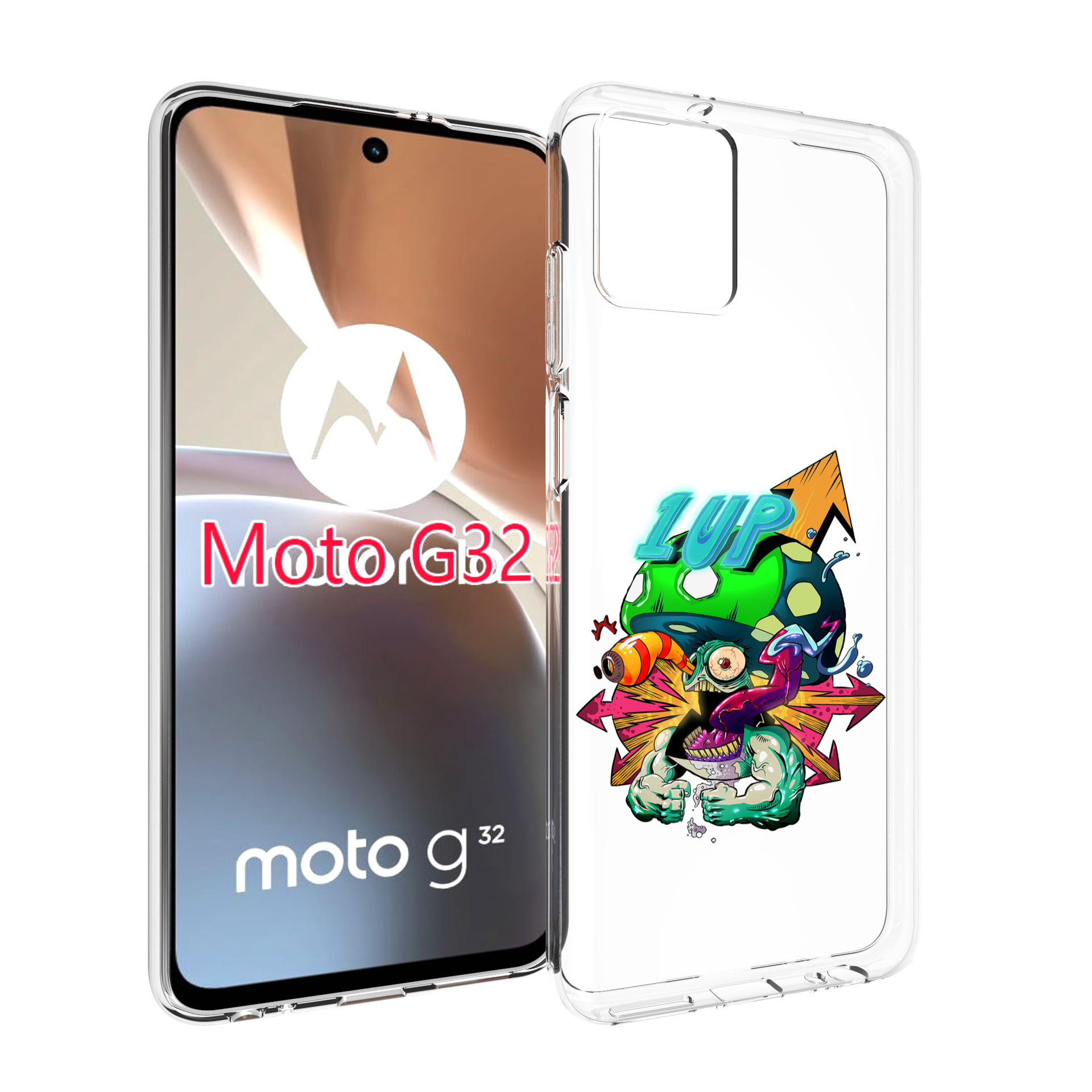 

Чехол MyPads сильный гриб абстракция для Motorola Moto G32, Прозрачный, Tocco