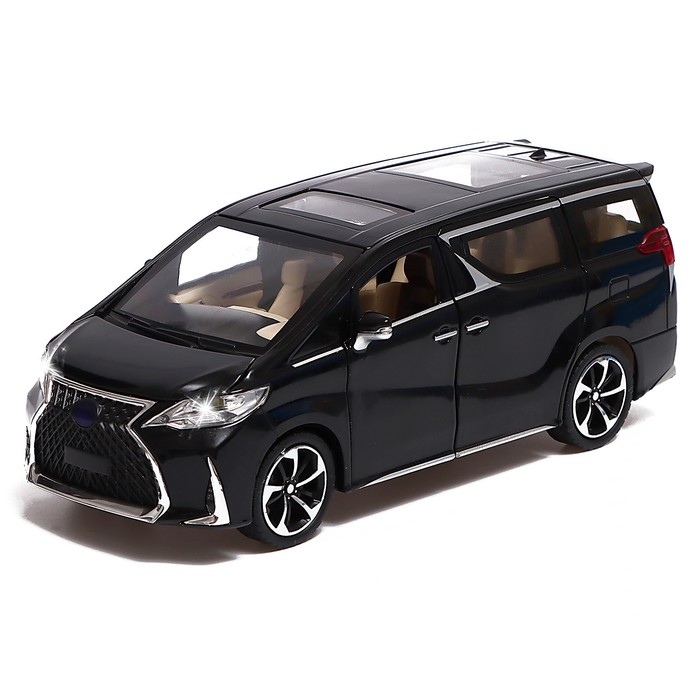 фото Машина металлическая lexus lm300h, 1:24, открываются двери, капот, багажник цвет черный nobrand