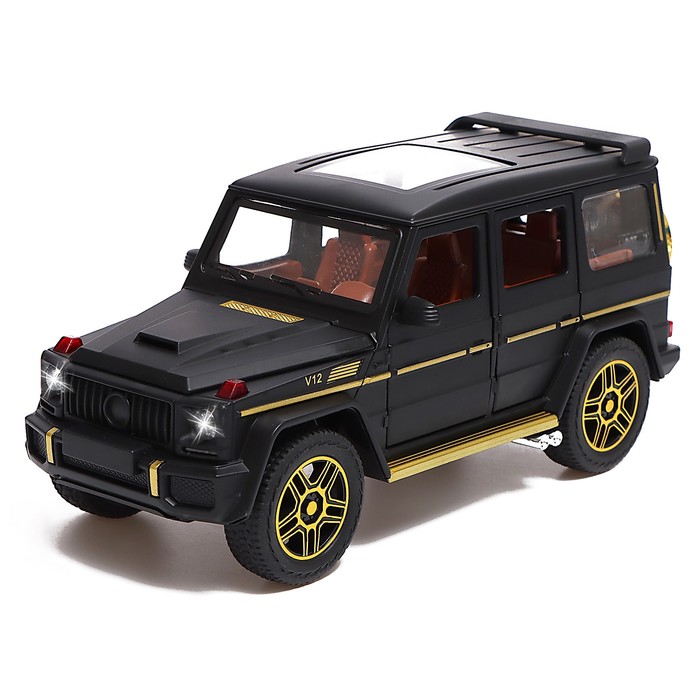 

Машина металлическая MERCEDES G63, 1:24, открываются двери, капот, багажник цвет черный