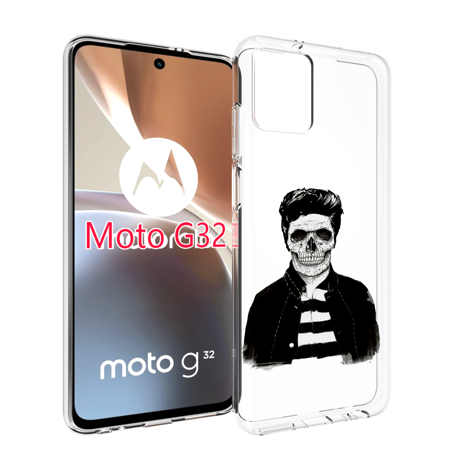 

Чехол MyPads скелет для Motorola Moto G32, Прозрачный, Tocco