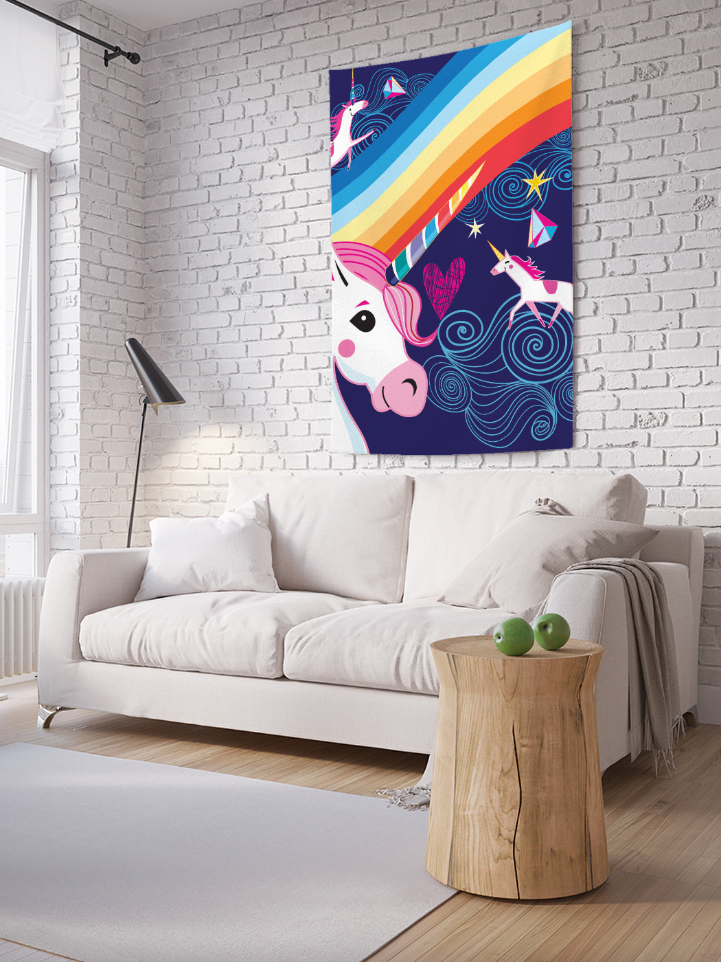 

Вертикальное фотопанно на стену JoyArty Единороги в небе 150x200 см, Единороги в небе