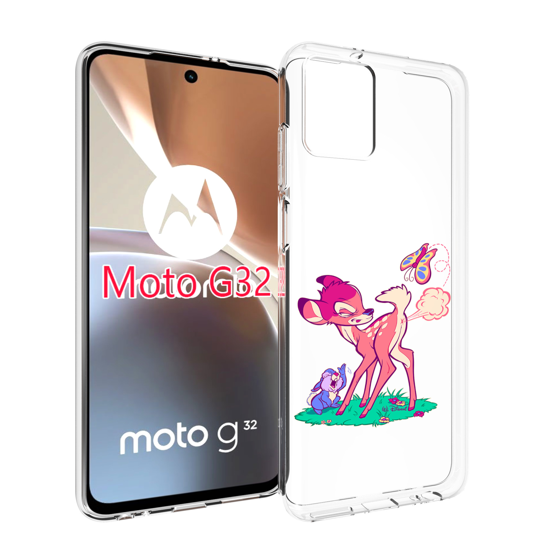 

Чехол MyPads смешной олененок для Motorola Moto G32, Прозрачный, Tocco