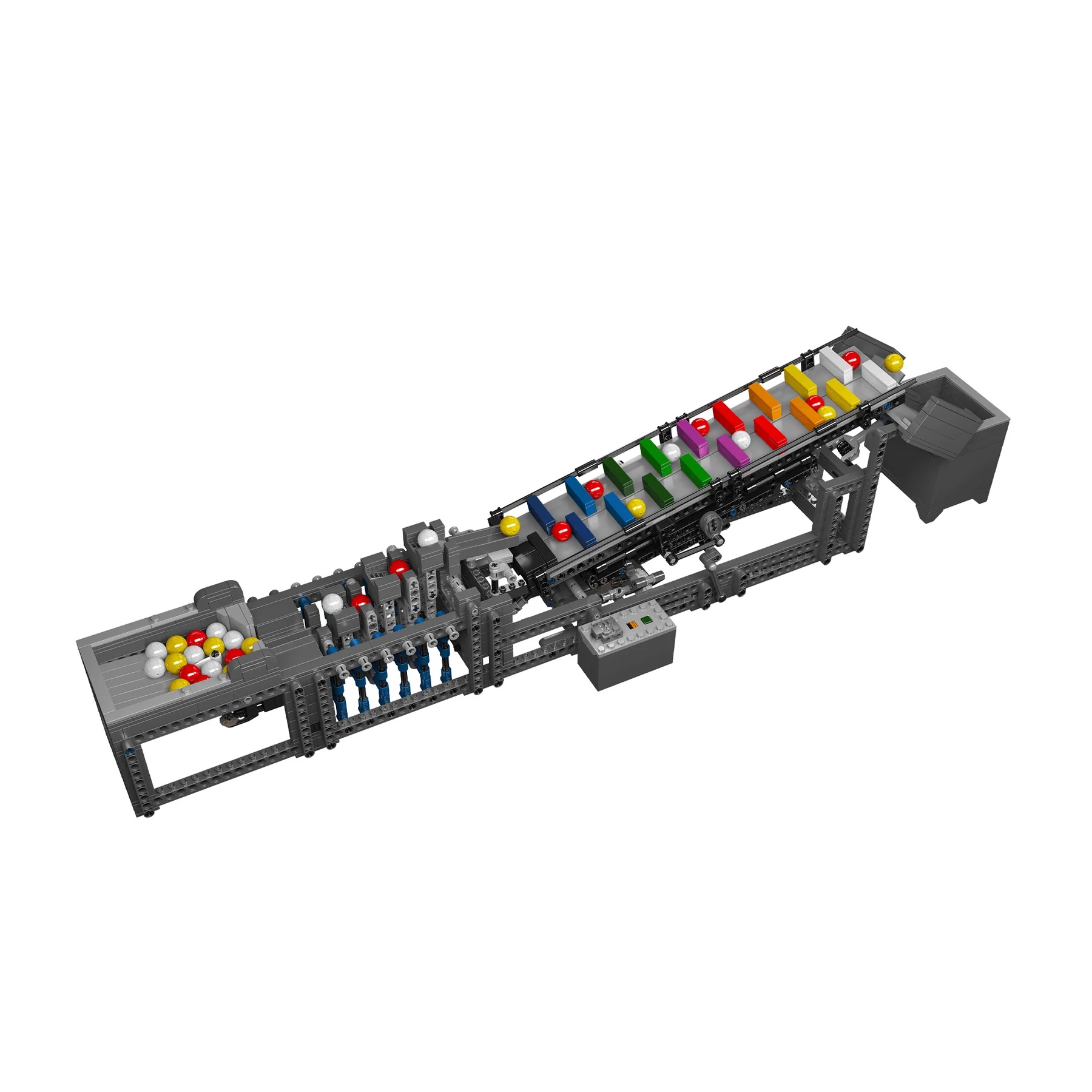 Конструктор Mould King 26009E Конвейер GBC - Rainbow Least II 1281 + pcs Полная версия