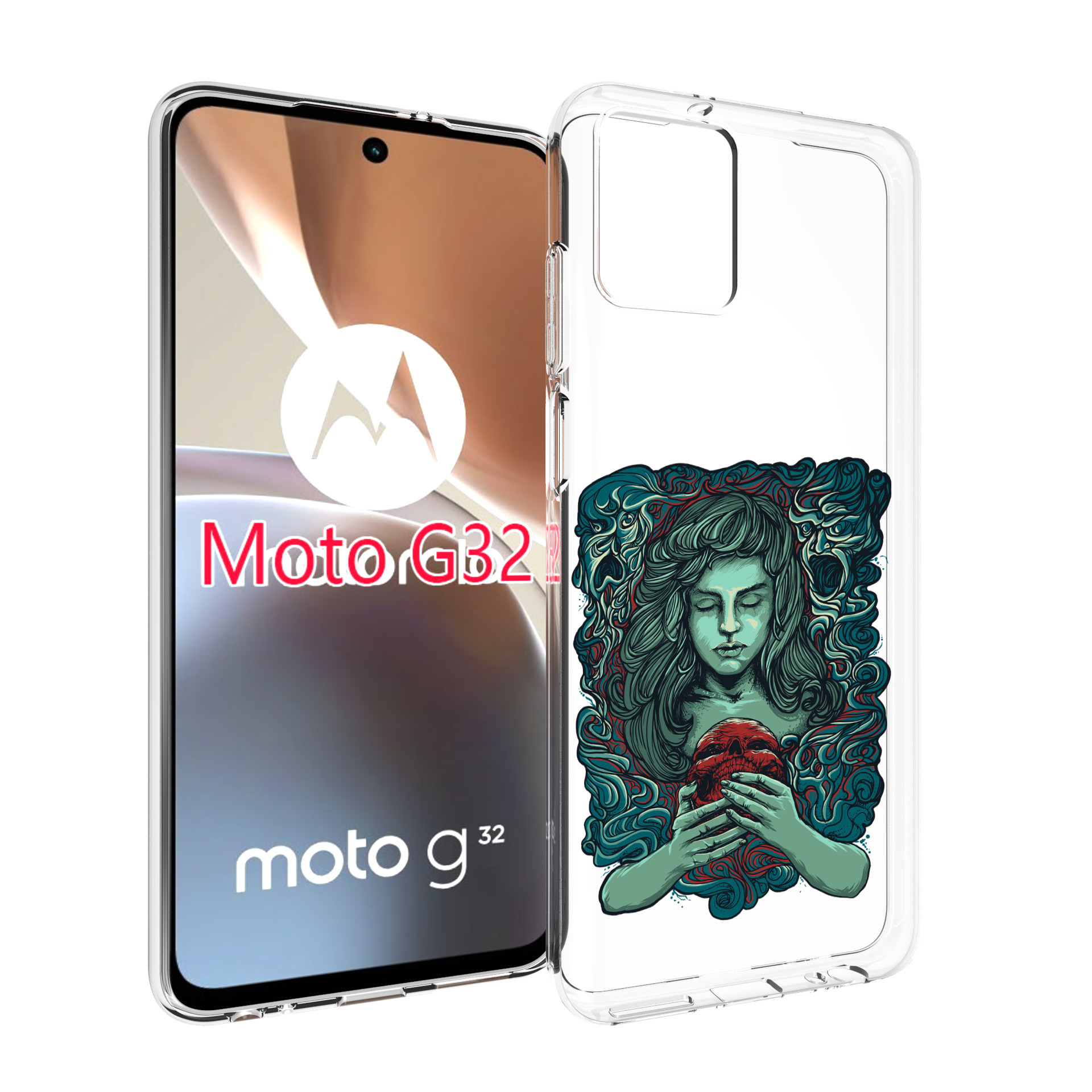 

Чехол MyPads спящая девушка для Motorola Moto G32, Прозрачный, Tocco