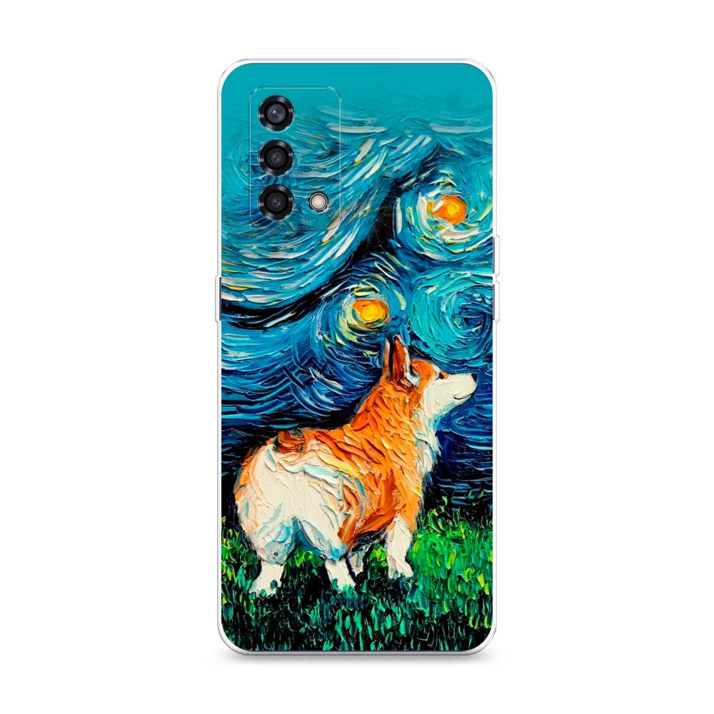 

Чехол на Oppo Reno 6 Lite "Корги звёздная ночь", Коричневый;белый;зеленый, 259550-1