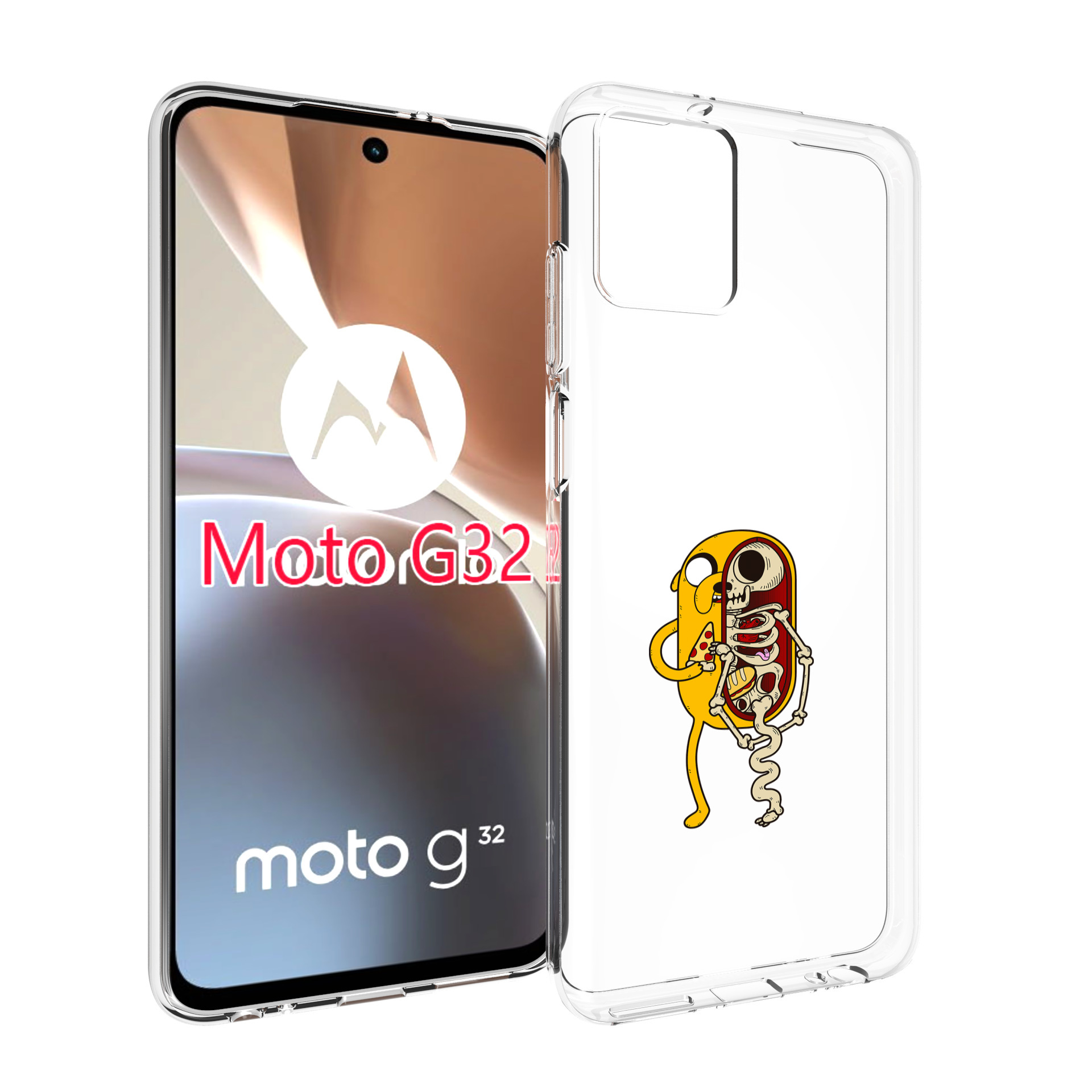 

Чехол MyPads Джейк скелет для Motorola Moto G32, Прозрачный, Tocco