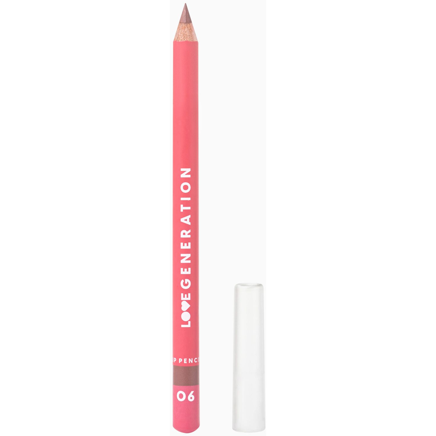 Карандаш для губ LOVE GENERATION Lip Pencil контурный, №06 теплый коричневый, 1,2 г