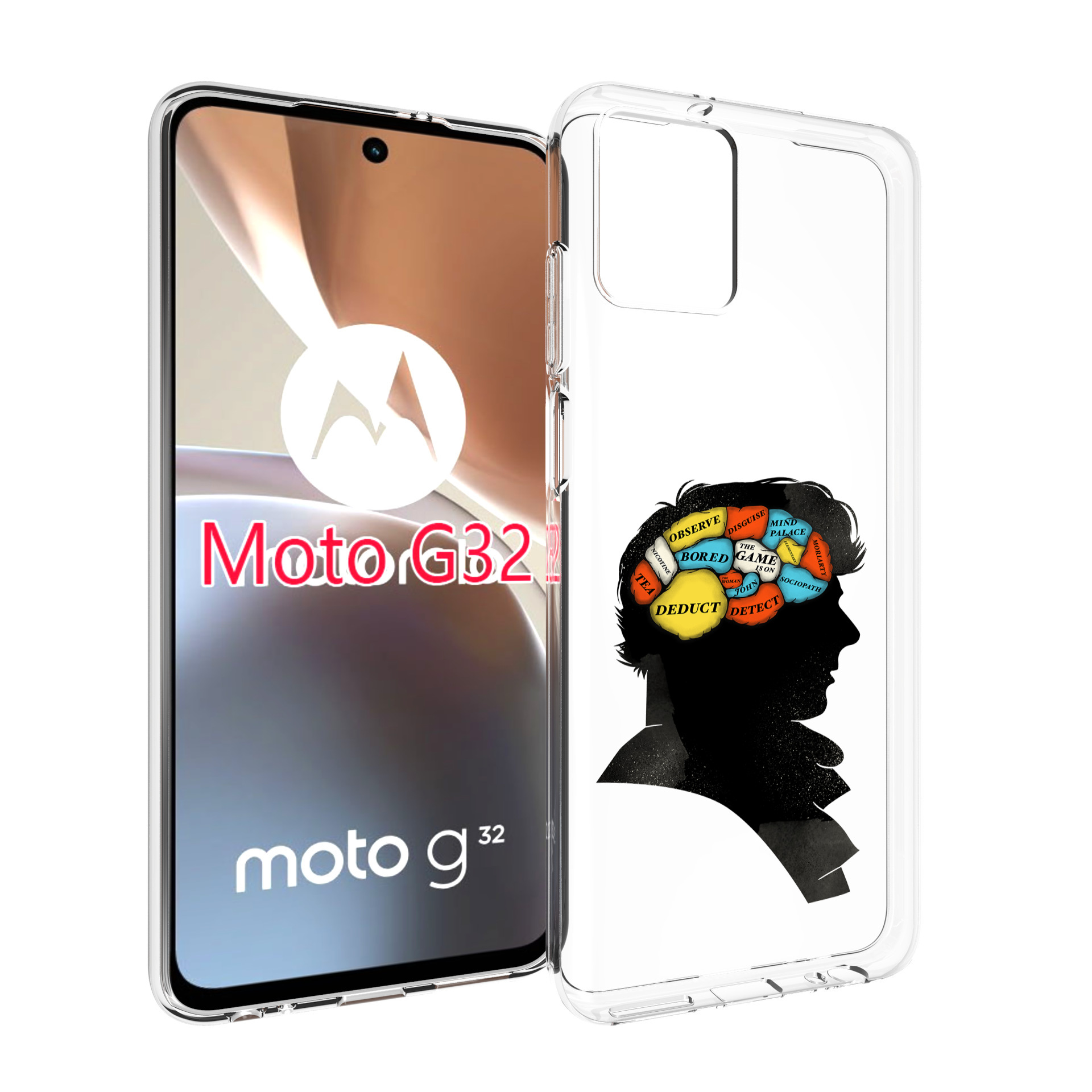 

Чехол MyPads темный рисунок для Motorola Moto G32, Прозрачный, Tocco