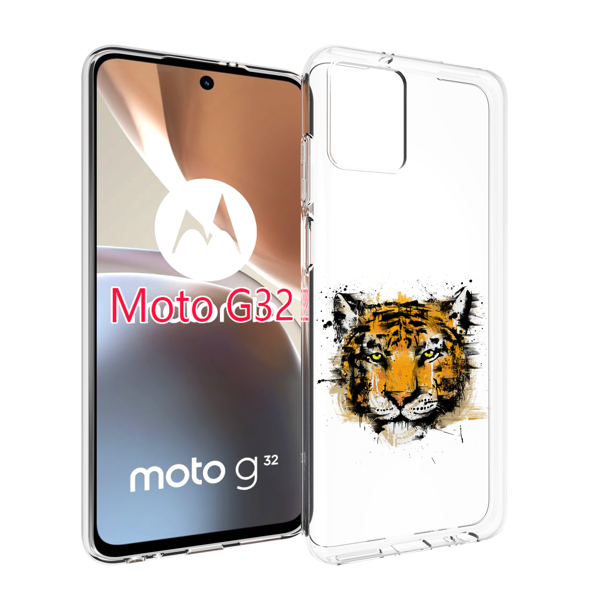 

Чехол MyPads тигруля для Motorola Moto G32, Прозрачный, Tocco