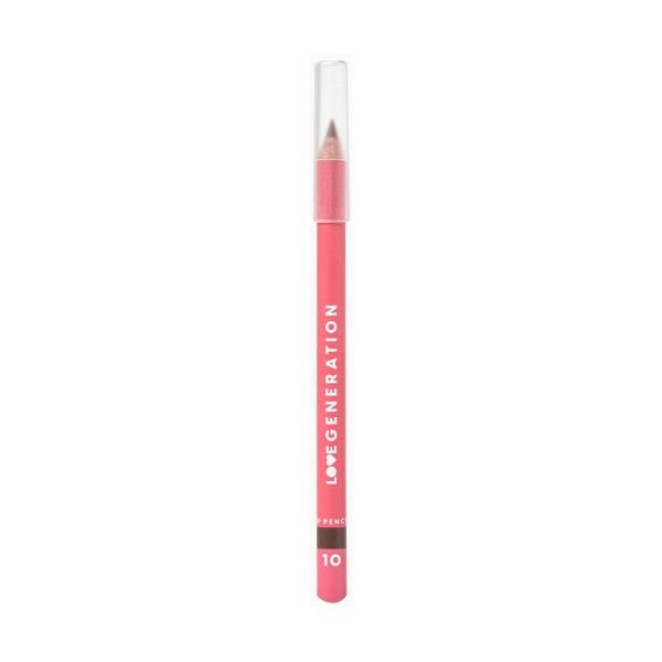 Карандаш для губ LOVE GENERATION Lip Pencil контурный, №10 темно-коричневый, 1,2 г love generation карандаш для губ ровный четкий контур