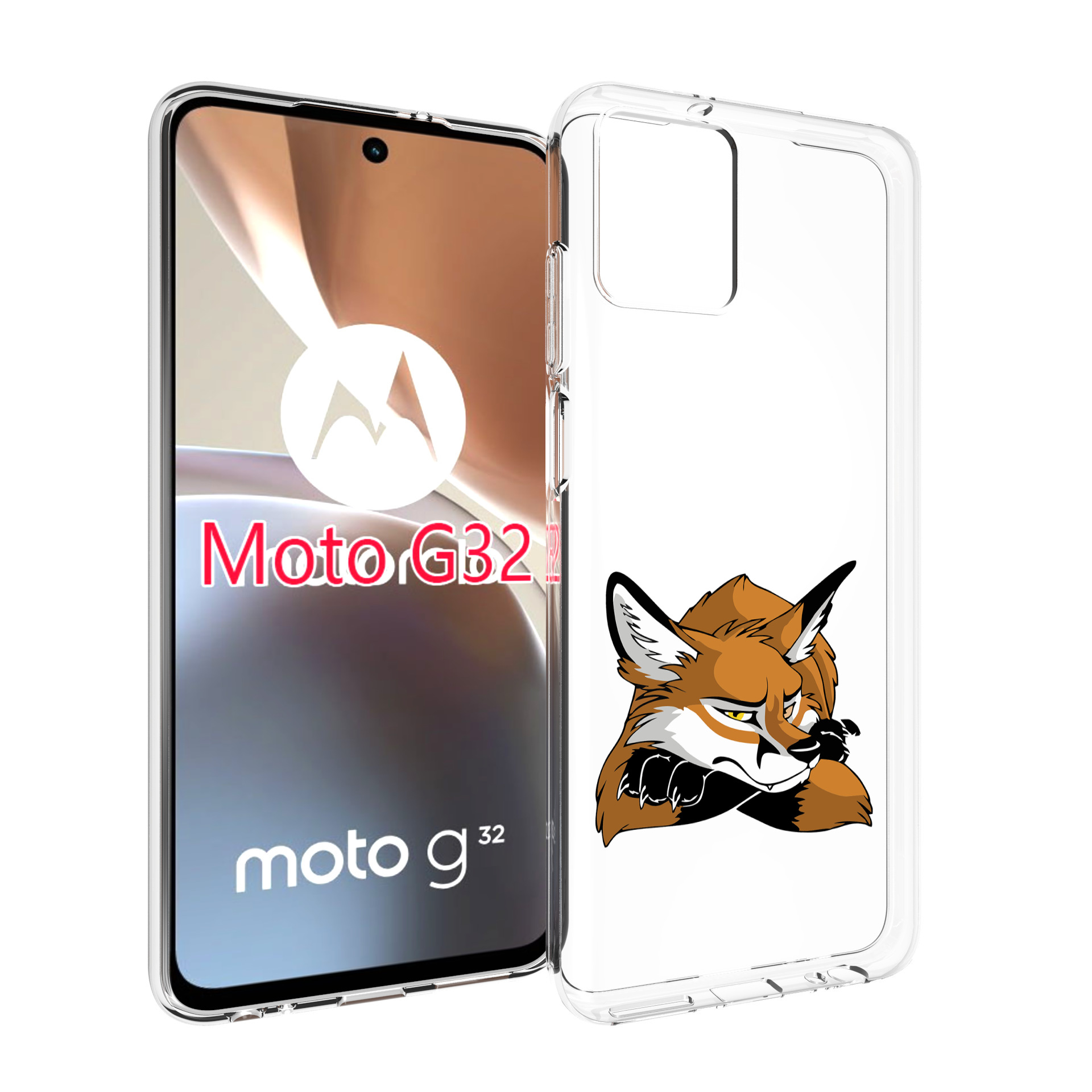 

Чехол MyPads фокс для Motorola Moto G32, Прозрачный, Tocco
