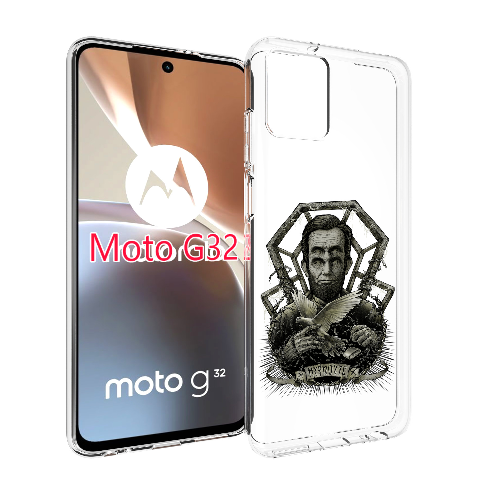 

Чехол MyPads франклин абстракция для Motorola Moto G32, Прозрачный, Tocco