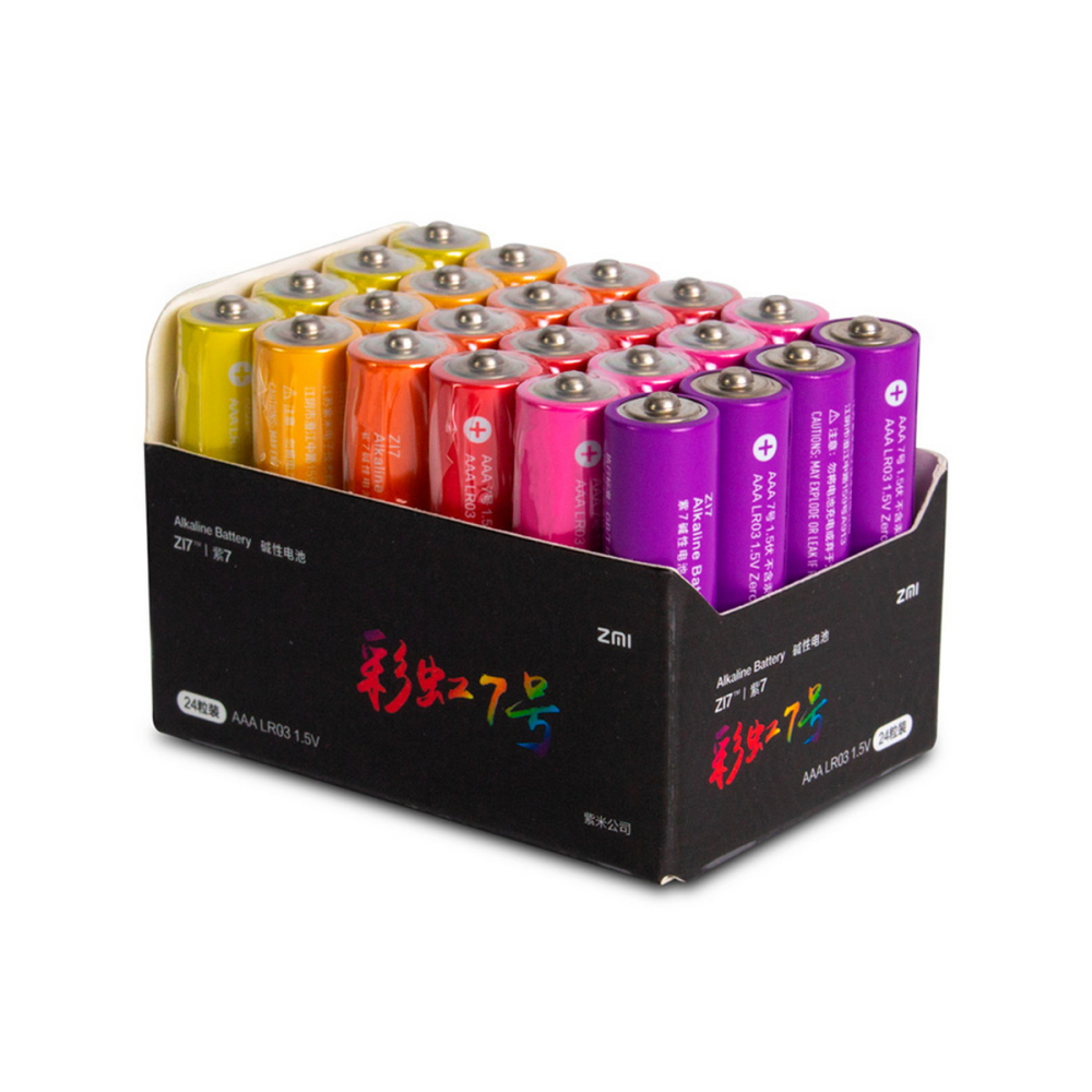 Батарейки ZMI ZI7 AA724 AAA rainbow alkaline battery