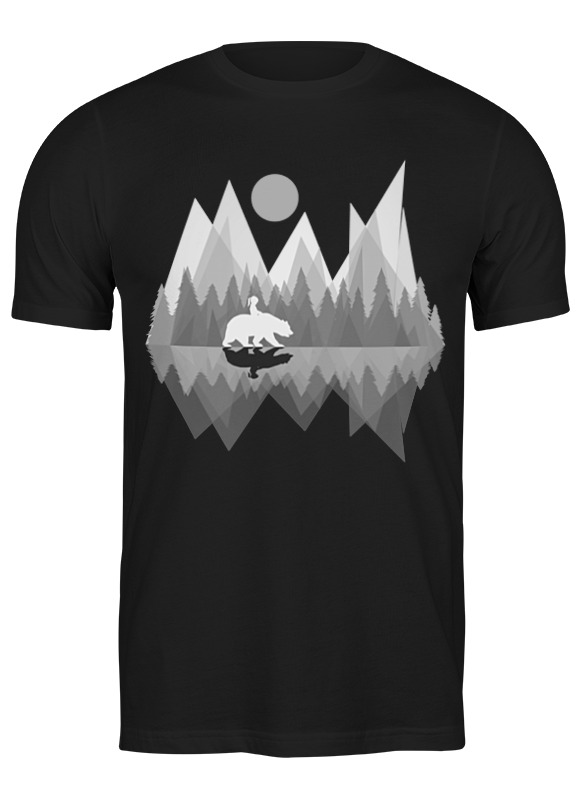 

Футболка мужская Printio Bear here черная L, Черный, Bear here