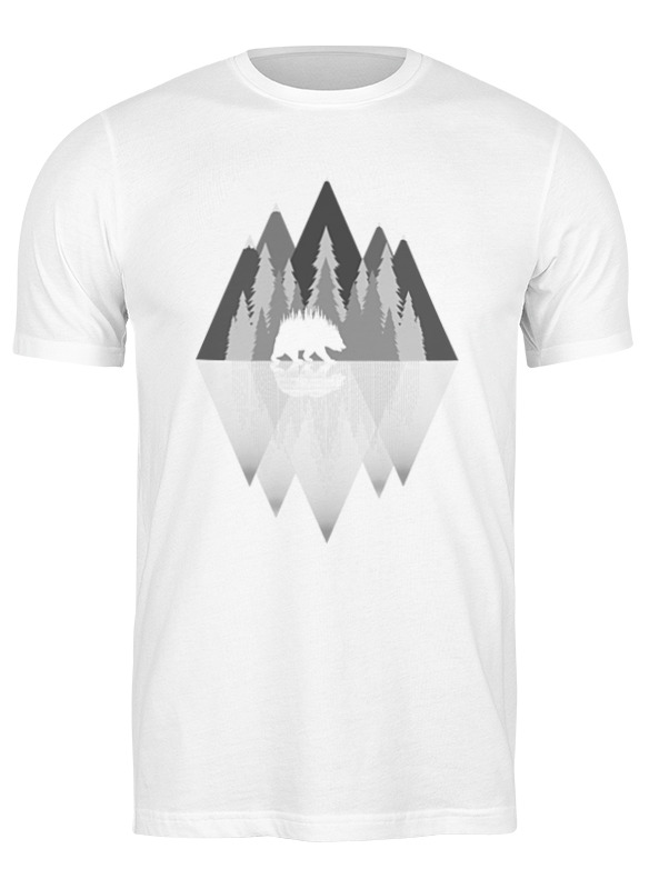 

Футболка мужская Printio Bear here белая L, Белый, Bear here