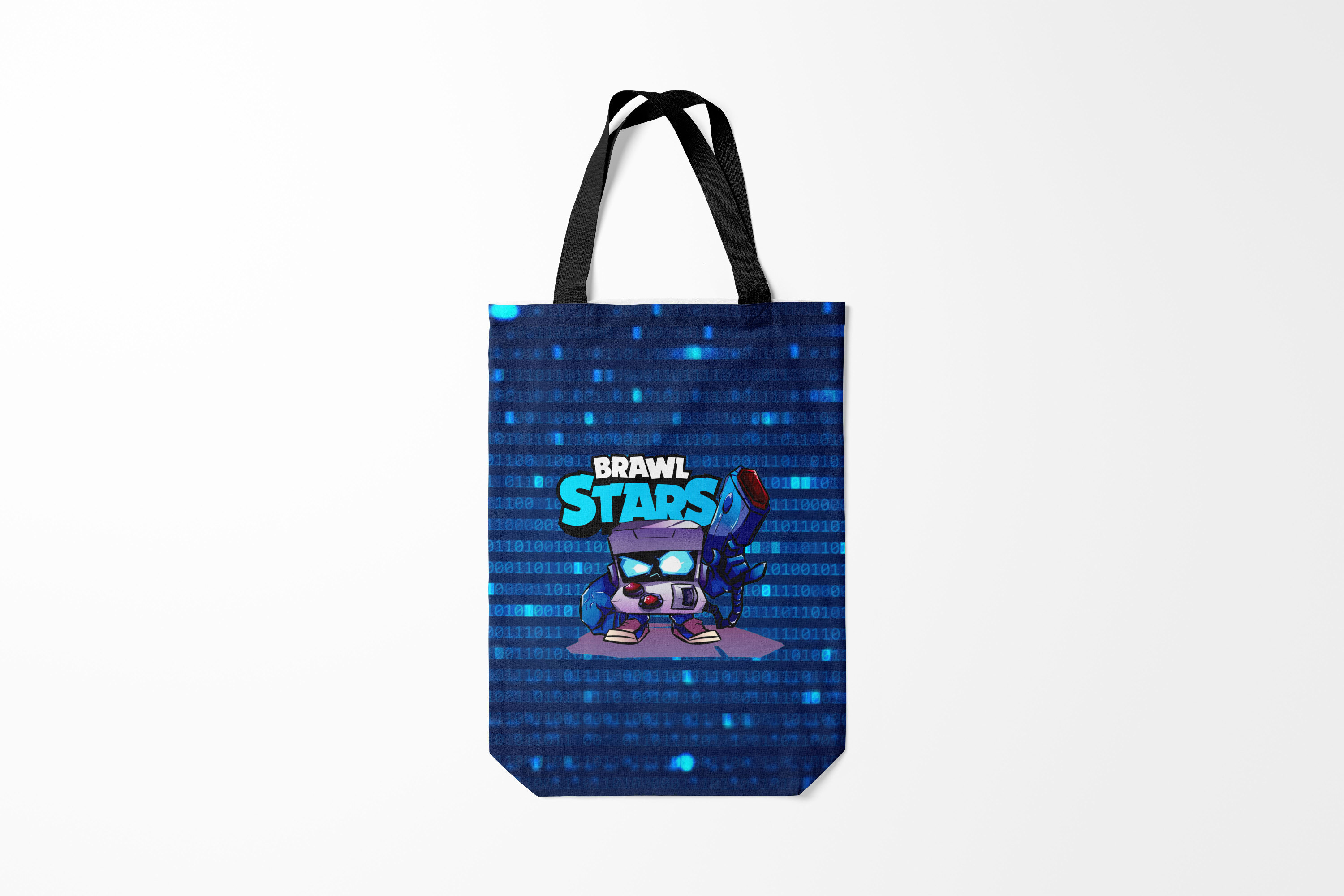 

Сумка шoппер унисекс Burnettie Brawl Stars 8 bit blue бит,, Brawl Stars 8 bit blue бит