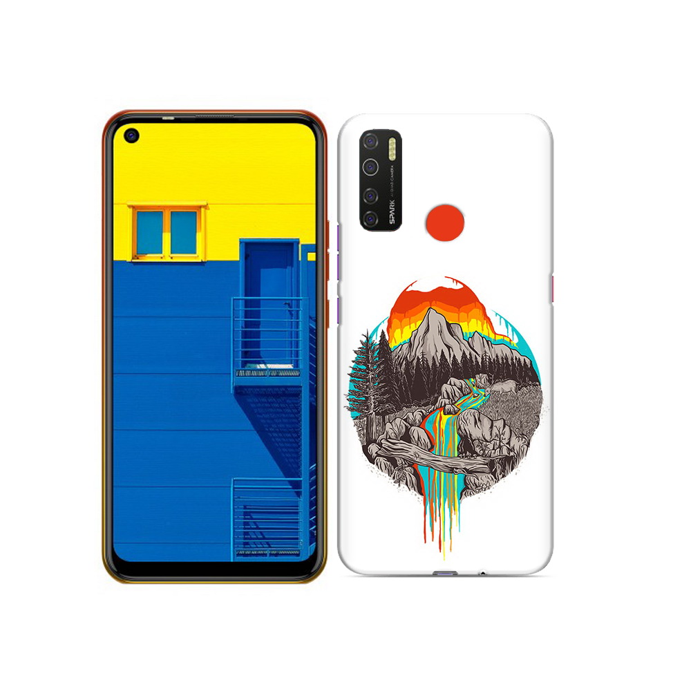 

Чехол MyPads Tocco для Tecno Spark 5 Радужный водопад, Tocco