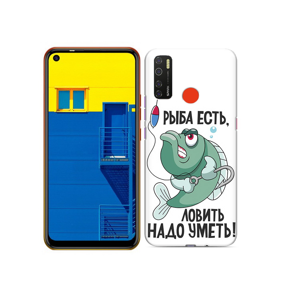 

Чехол MyPads Tocco для Tecno Spark 5 Рыба есть ,ловить надо уметь, Tocco