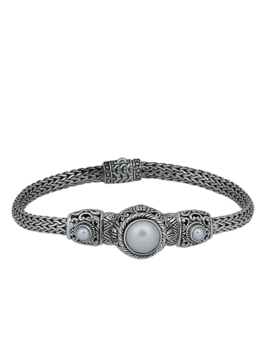 

Браслет из серебра р.18 Silver Fly SSB20370PL, жемчуг культивированный, SSB20370PL