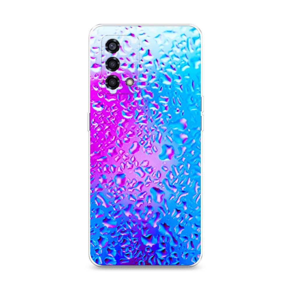 

Чехол на Oppo Reno 6 Lite "Капли на стекле", Голубой;розовый, 259550-3