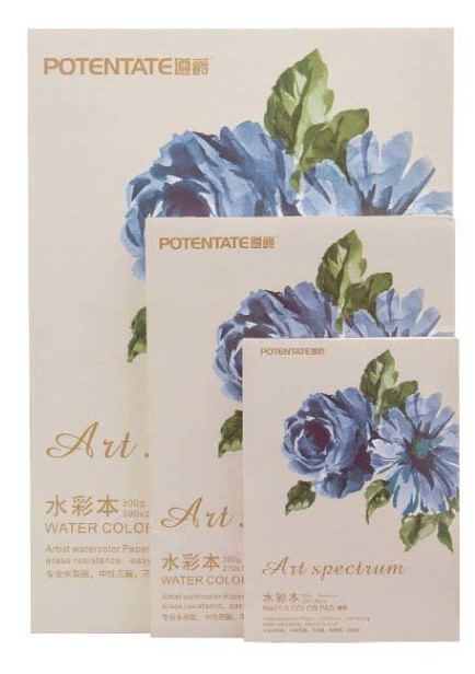 

Блок-склейка для акварели Potentate Watercolor Pad Фин 39x27 см 16 л 300 г, цветы