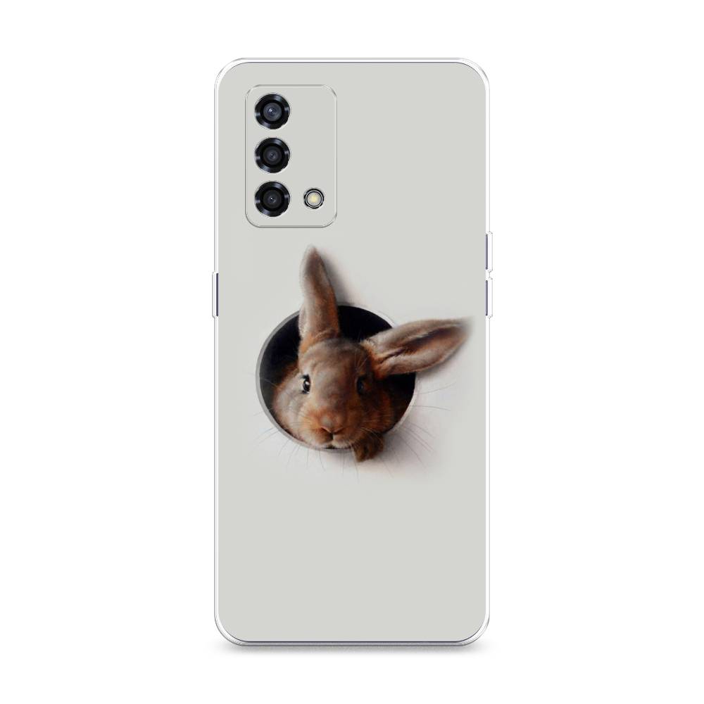

Чехол на Oppo Reno 6 Lite "Любопытный кролик", Серый;коричневый, 259550-1