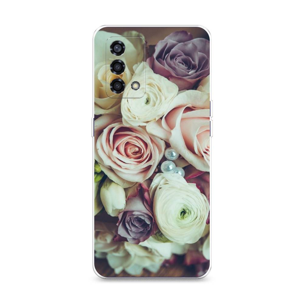 

Чехол на Oppo Reno 6 Lite "Свадебный букет", Белый;фиолетовый, 259550-2
