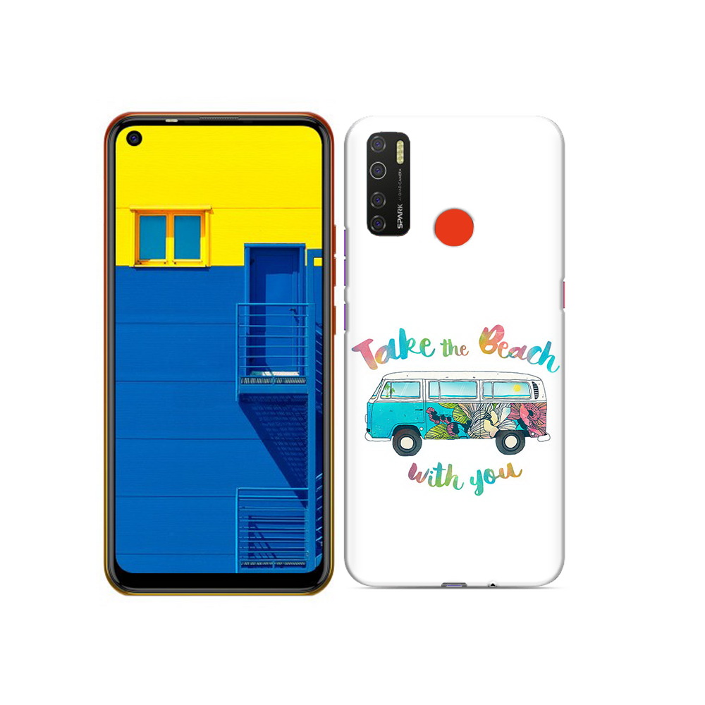 

Чехол MyPads Tocco для Tecno Spark 5 Хиппи автобус, Tocco