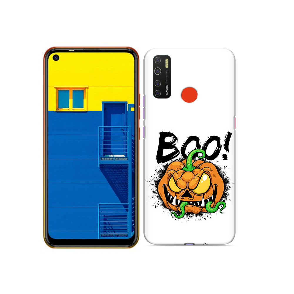 

Чехол MyPads Tocco для Tecno Spark 5 Хэллоуин бу, Tocco
