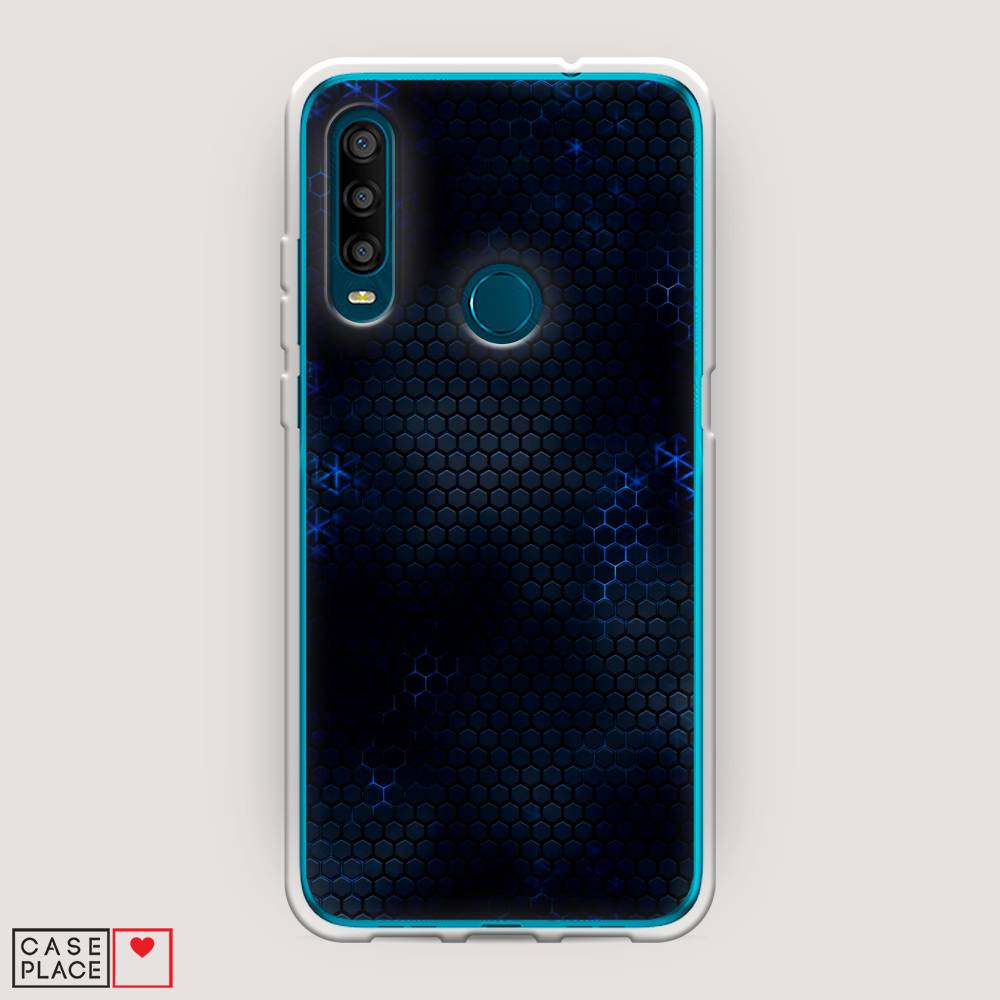 

Чехол Awog на Alcatel 1SE (2020) / Алкатель 1SE (2020) "Фон соты синие", 171250-3