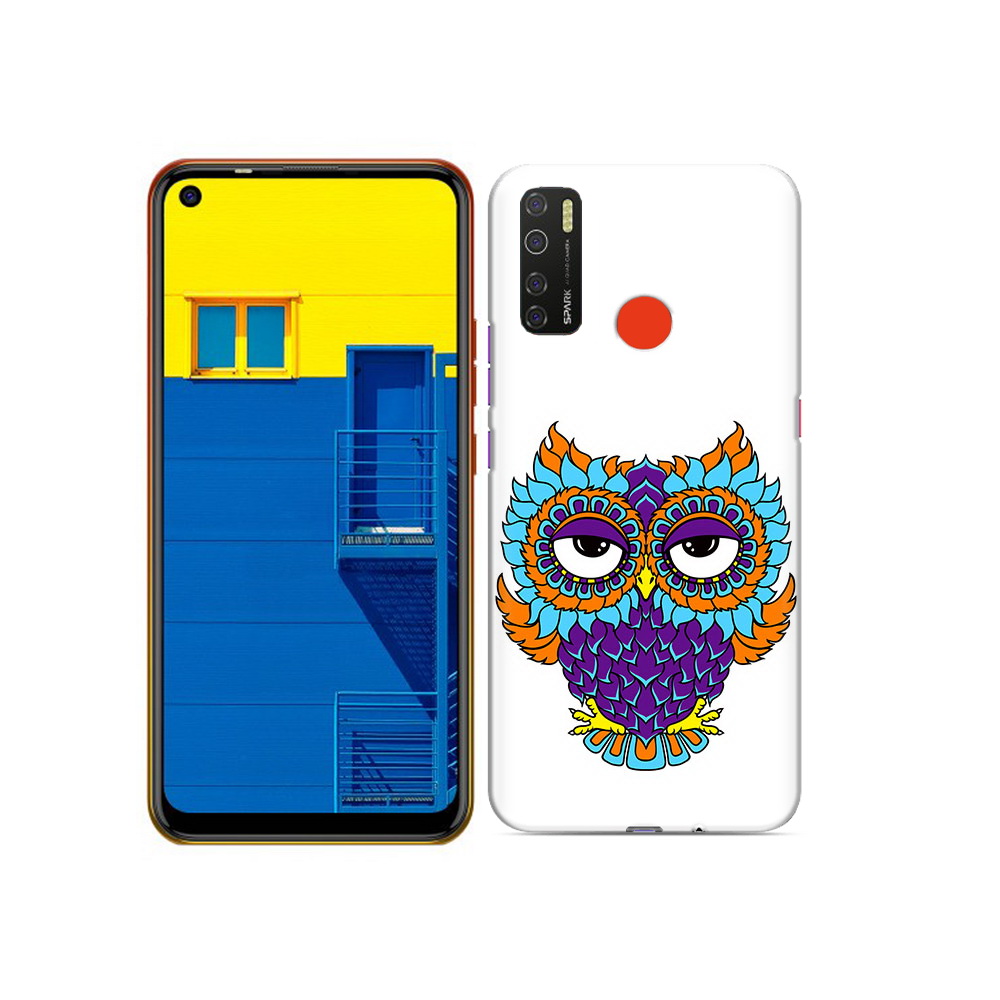 

Чехол MyPads Tocco для Tecno Spark 5 Цветная сова, Tocco