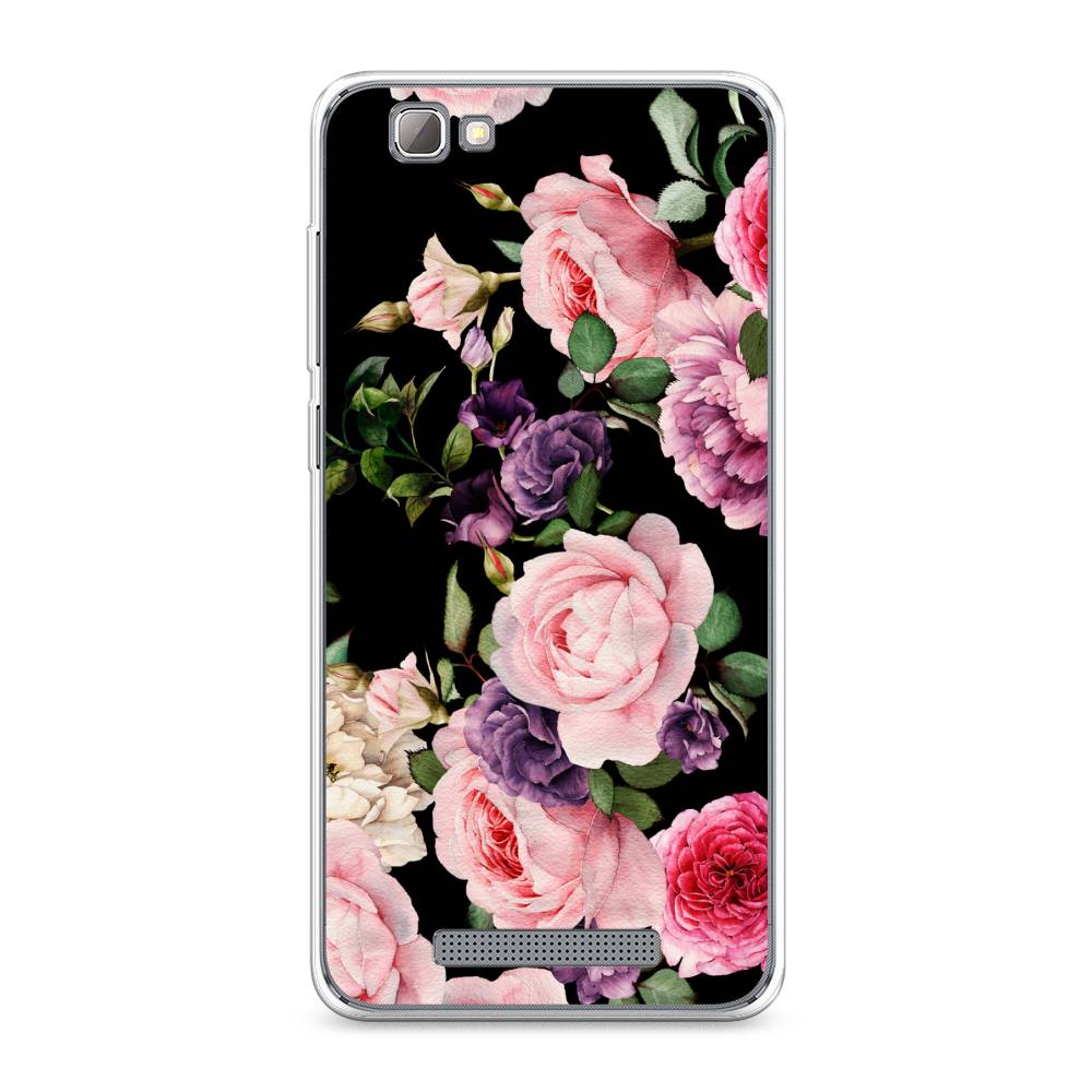 

Чехол Awog на ZTE Blade A610 / ЗТЕ Блэйд A610 "Пионы на черном", Разноцветный, 130950-8