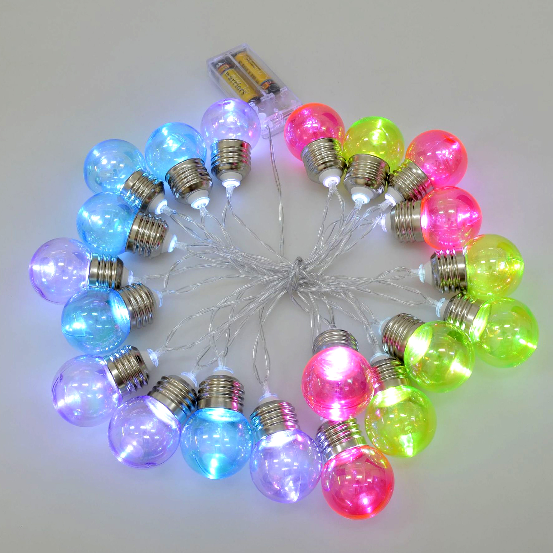 

Гирлянда садовая пластиковая Лампы Разноцветные 10 LED
