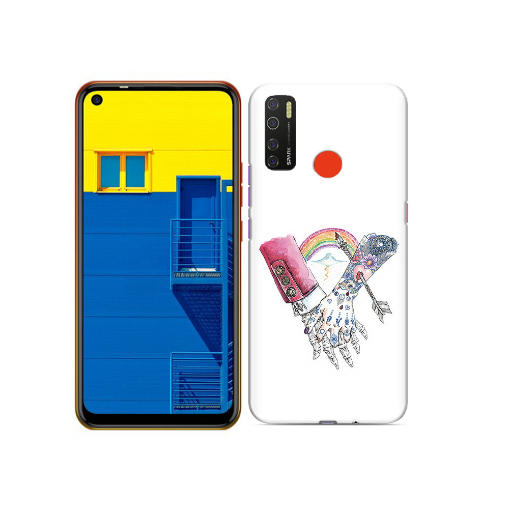 

Чехол MyPads Tocco для Tecno Spark 5 абстракция руки в татуировках, Tocco