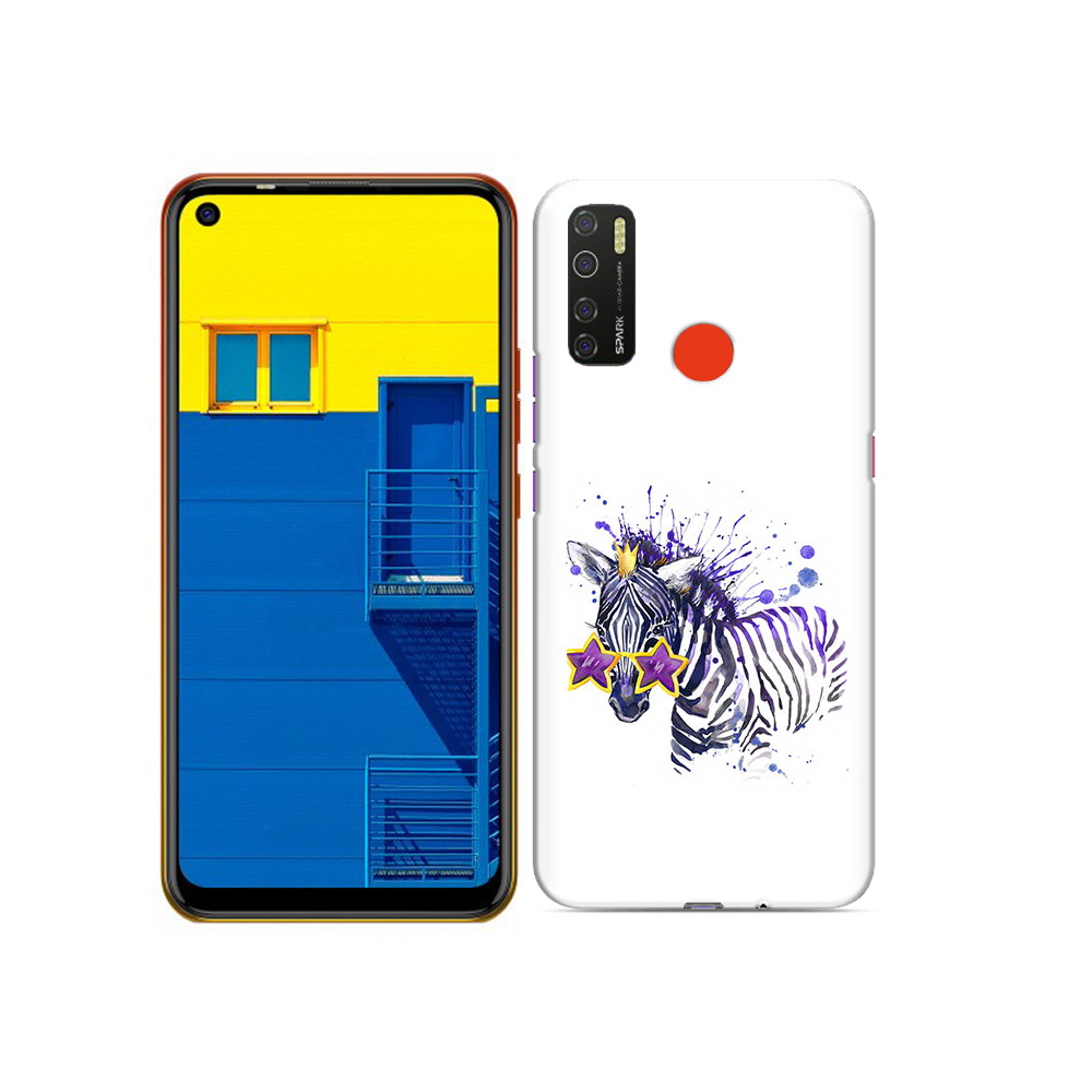 

Чехол MyPads Tocco для Tecno Spark 5 акварельная зебра, Tocco