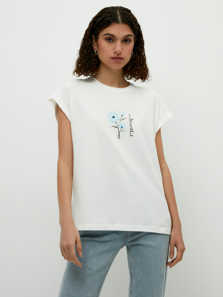 

Футболка женская ZARINA 2265523413-1 белая XL, 2265523413-1