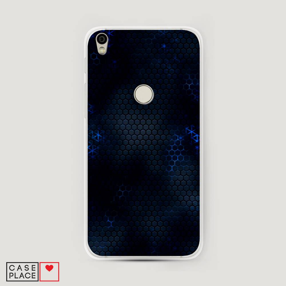 

Чехол Awog на Alcatel Shine Lite / Алкатель Shine Lite "Фон соты синие", 170350-3