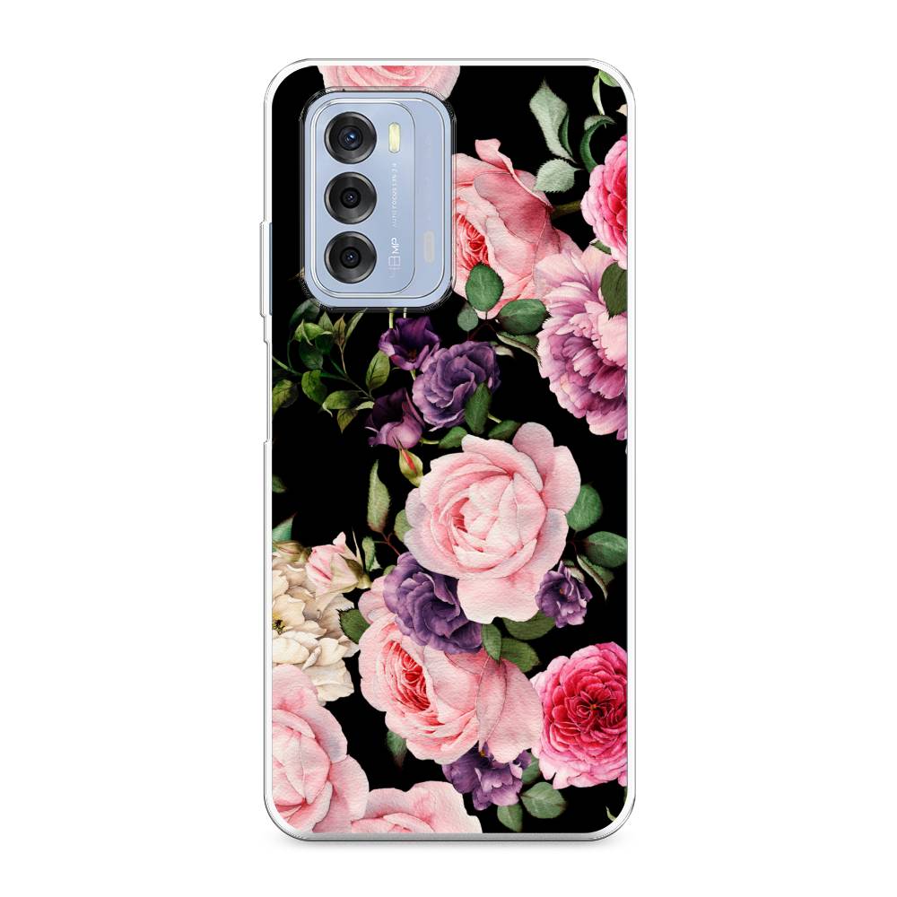 

Чехол Awog на ZTE Blade V40 / ЗТЕ Блэйд V40 "Пионы на черном", Разноцветный, 136150-8