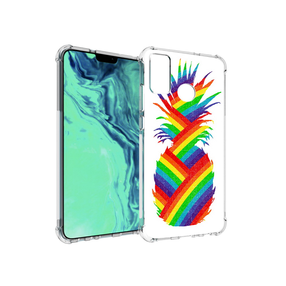 

Чехол MyPads Tocco для Huawei 9X Lite радужный ананас, Прозрачный, Tocco