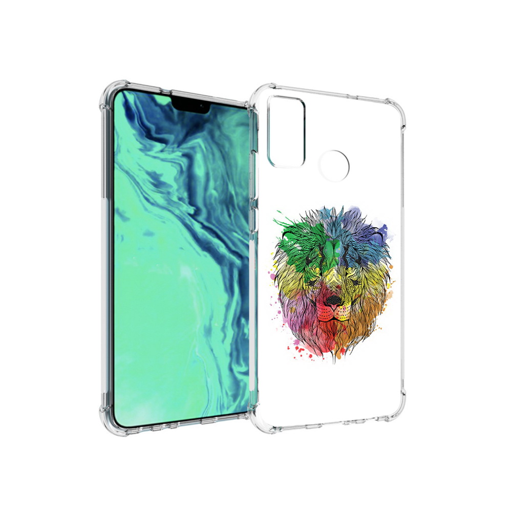 

Чехол MyPads Tocco для Huawei 9X Lite разноцветный гордый лев, Прозрачный, Tocco