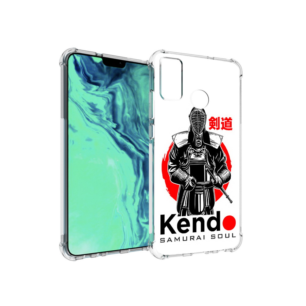 

Чехол MyPads Tocco для Huawei 9X Lite рисованый самурай, Прозрачный, Tocco