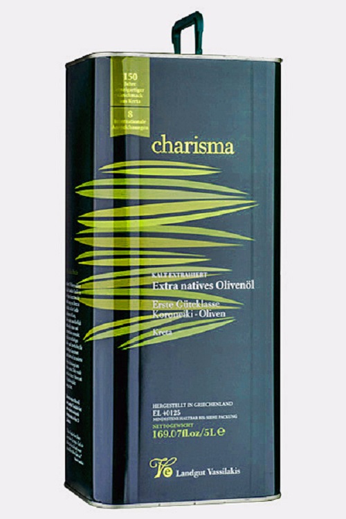 Оливковое масло Vassilakis Estate Charisma extra virgin, Греция 5л