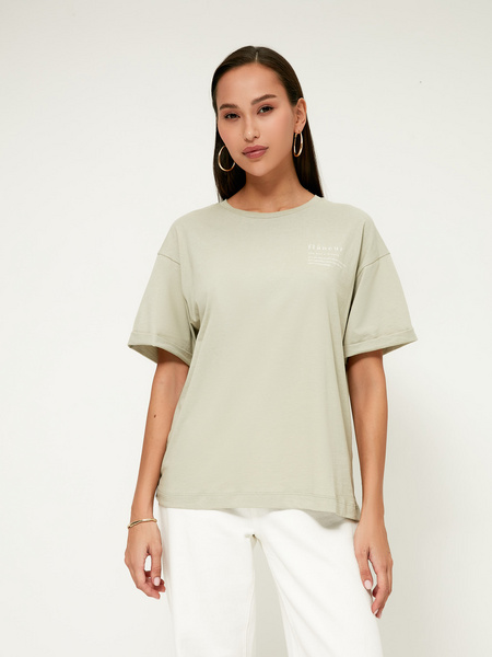 

Футболка женская ZARINA 2265516463-19 зеленая M, 2265516463-19