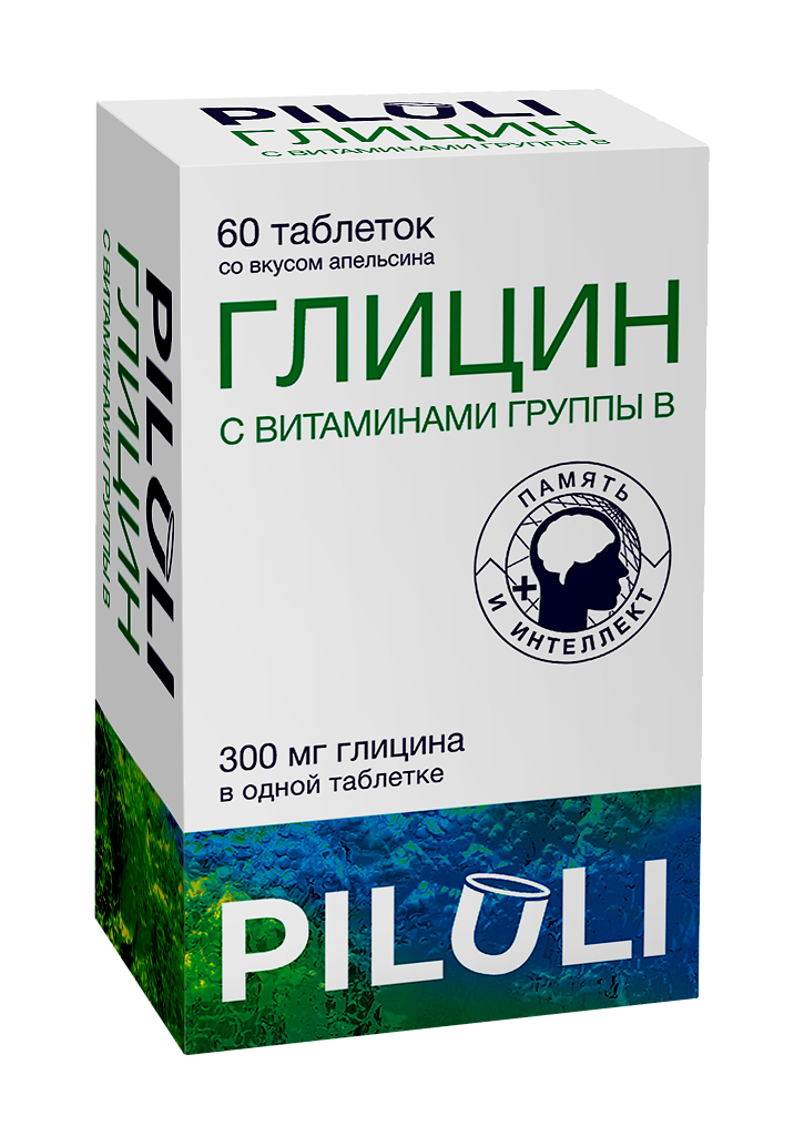 

PILULI Глицин с витаминами группы В таблетки для рассасывания массой 800 мг 60 шт