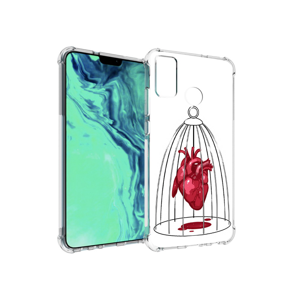 

Чехол MyPads Tocco для Huawei 9X Lite сердце в клетке, Прозрачный, Tocco